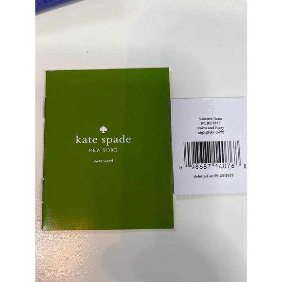Kate Spade Liana Monster Purple Leather Clutch Wallet NWT Retail $278 - Picture 16 of 16